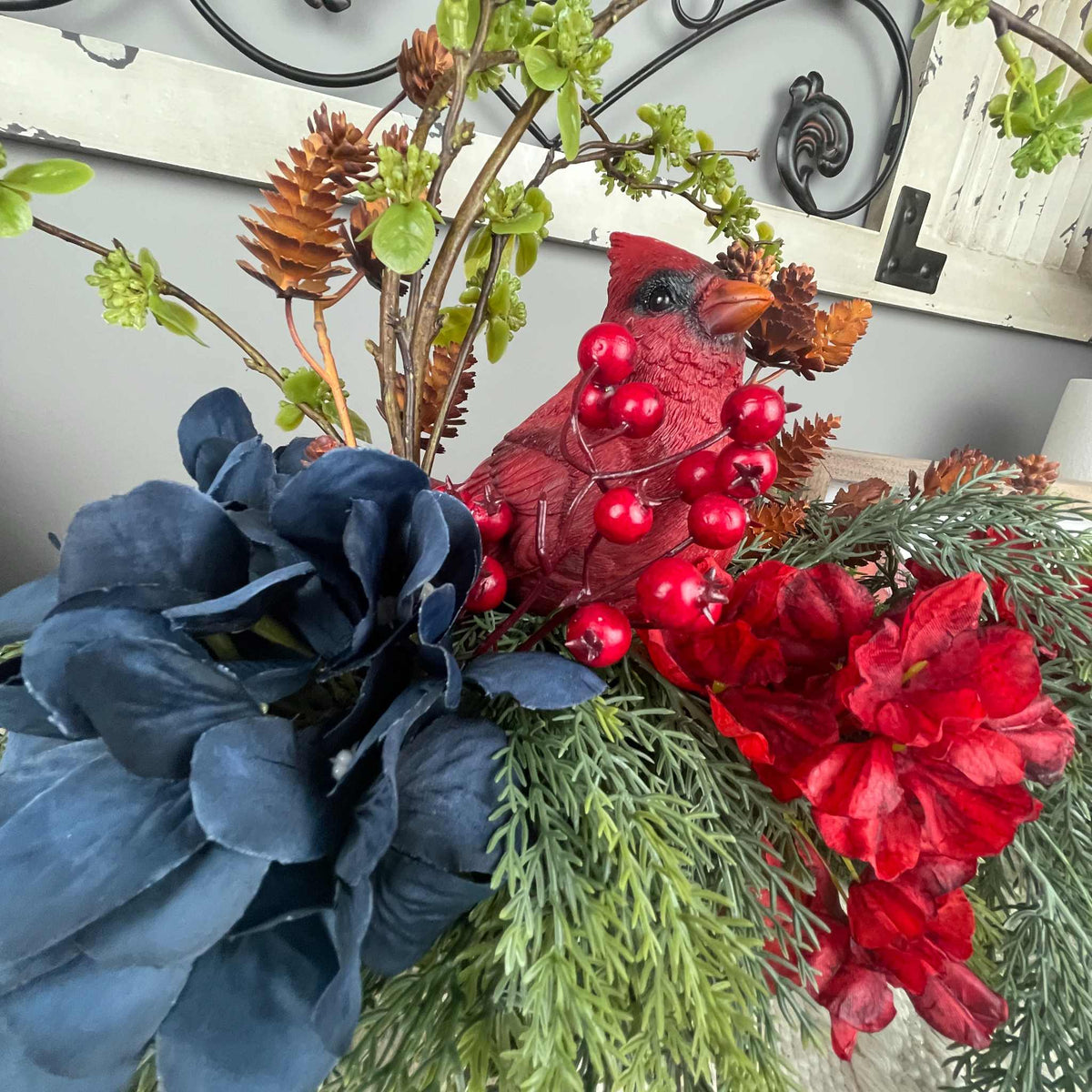 Sympathy Arrangement with Cardinal & I Am Always With You Sign