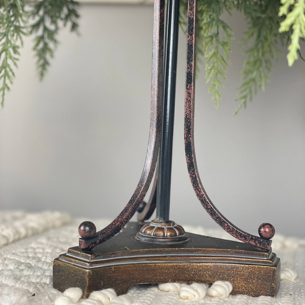 Multi Season Candlestick with Velvet Pumpkin Ornament & Lantern