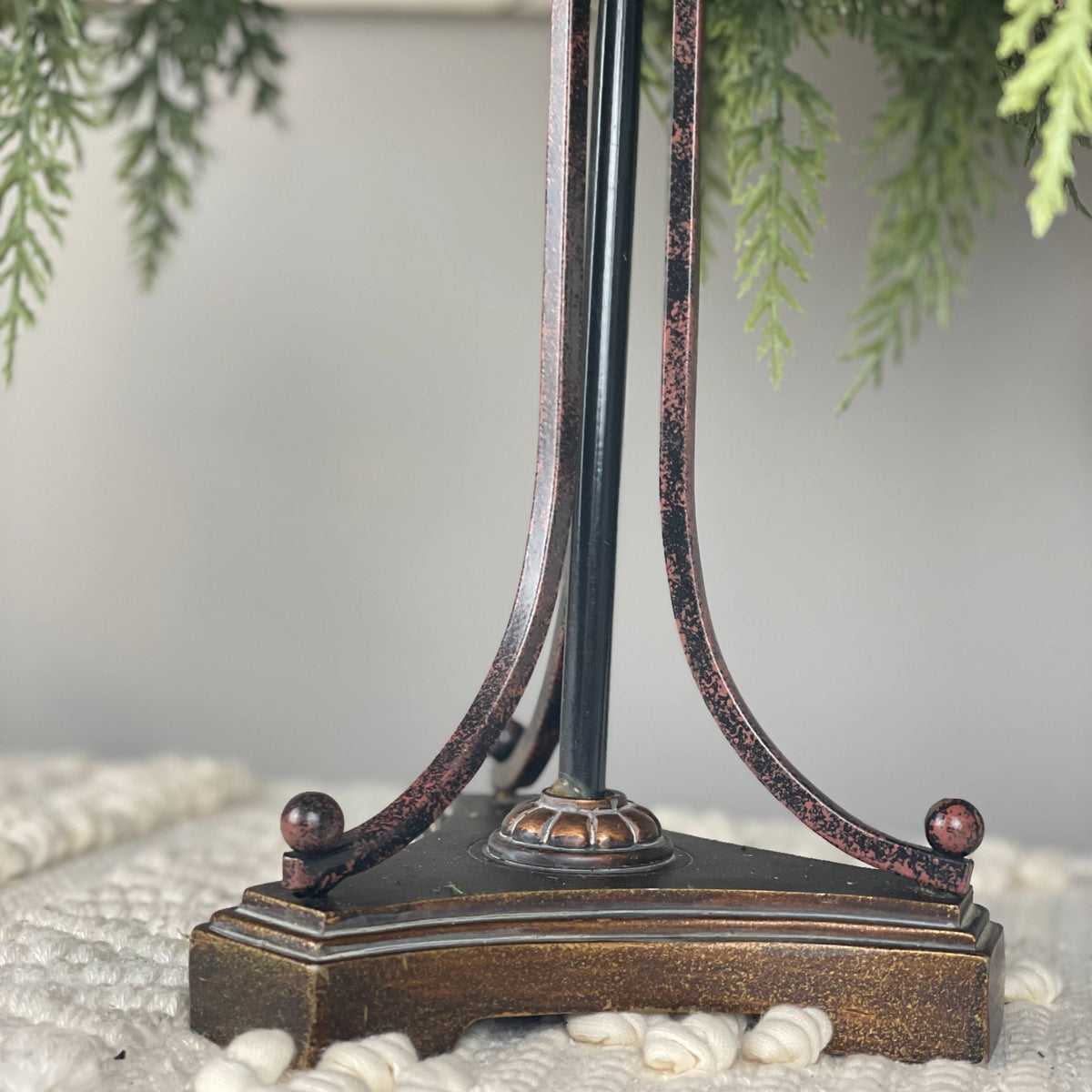 Multi Season Candlestick with Velvet Pumpkin Ornament & Lantern