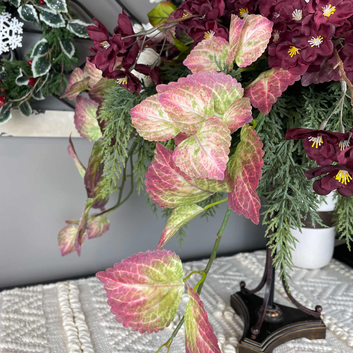 Multi Season Candlestick with Velvet Pumpkin Ornament & Lantern