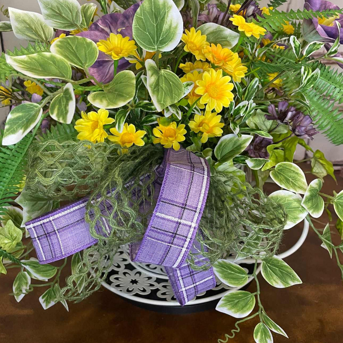 Teacup Planter Spring Tabletop Arrangement