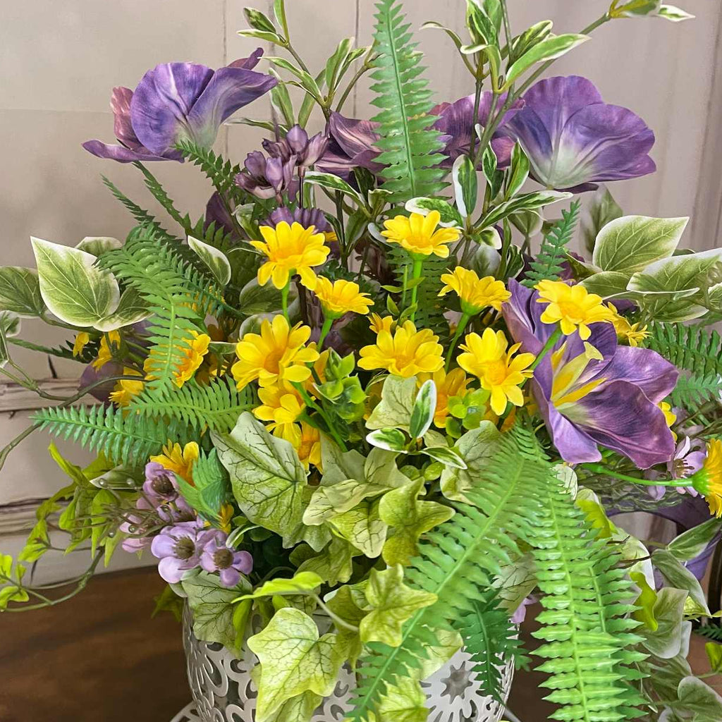 Teacup Planter Spring Tabletop Arrangement